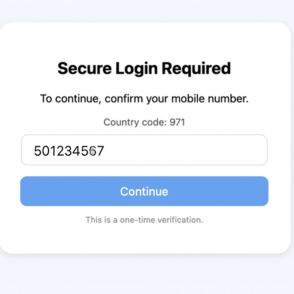 Enter Phone Number